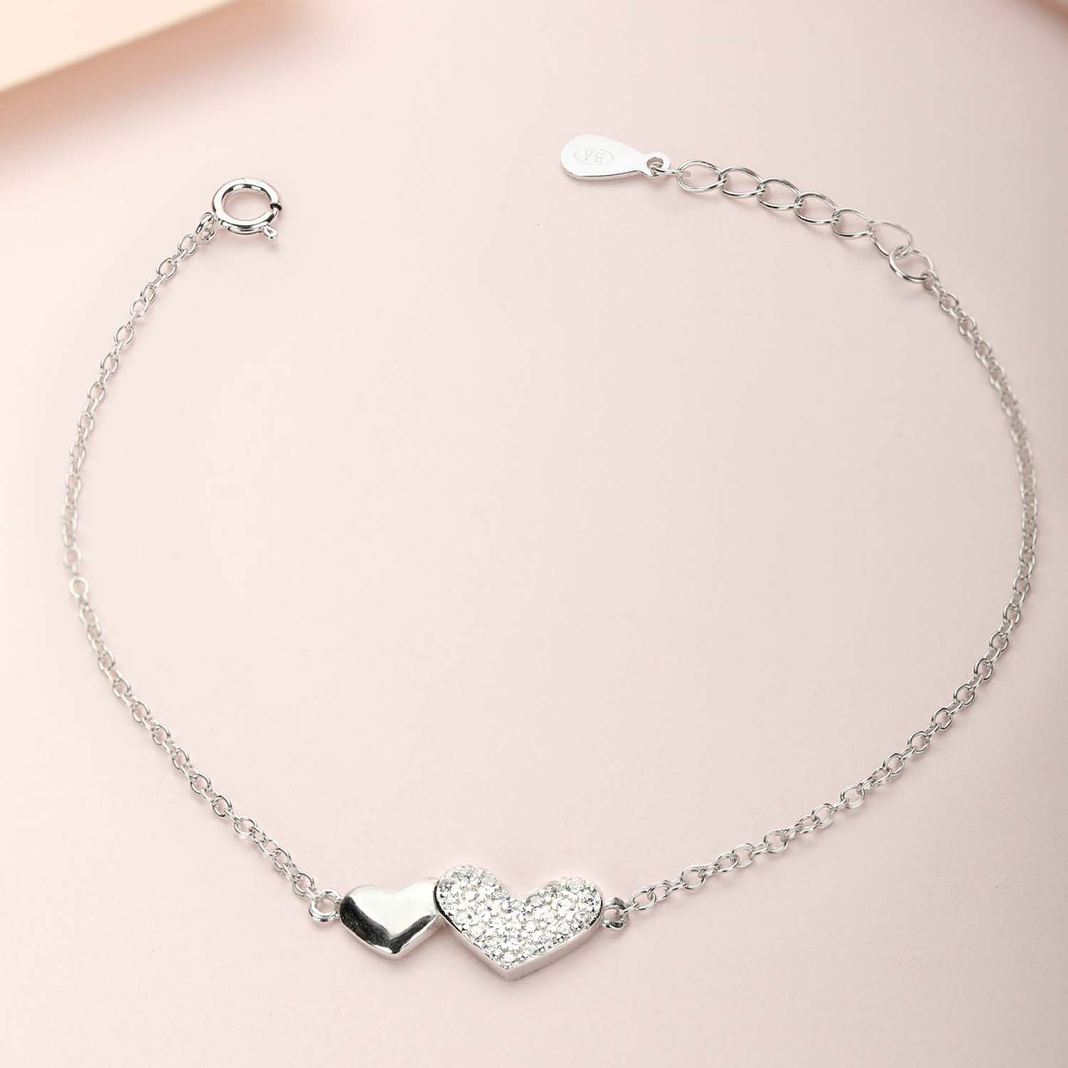 Beating Hearts 925 Silver Bracelet