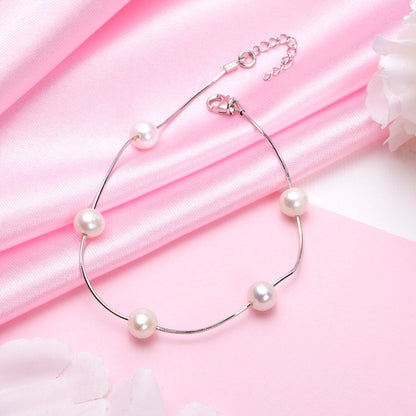 Divine Pearl 925 Silver Bracelet